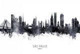 São Paulo Skyline Brazil Poster och Canvastavla