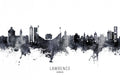 Lawrence Kansas Skyline Poster och Canvastavla