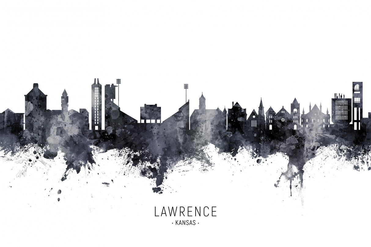 Lawrence Kansas Skyline Poster och Canvastavla