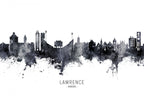 Lawrence Kansas Skyline Poster och Canvastavla