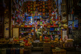 This crazy little shop (Kathmandu streets at night) Poster och Canvastavla