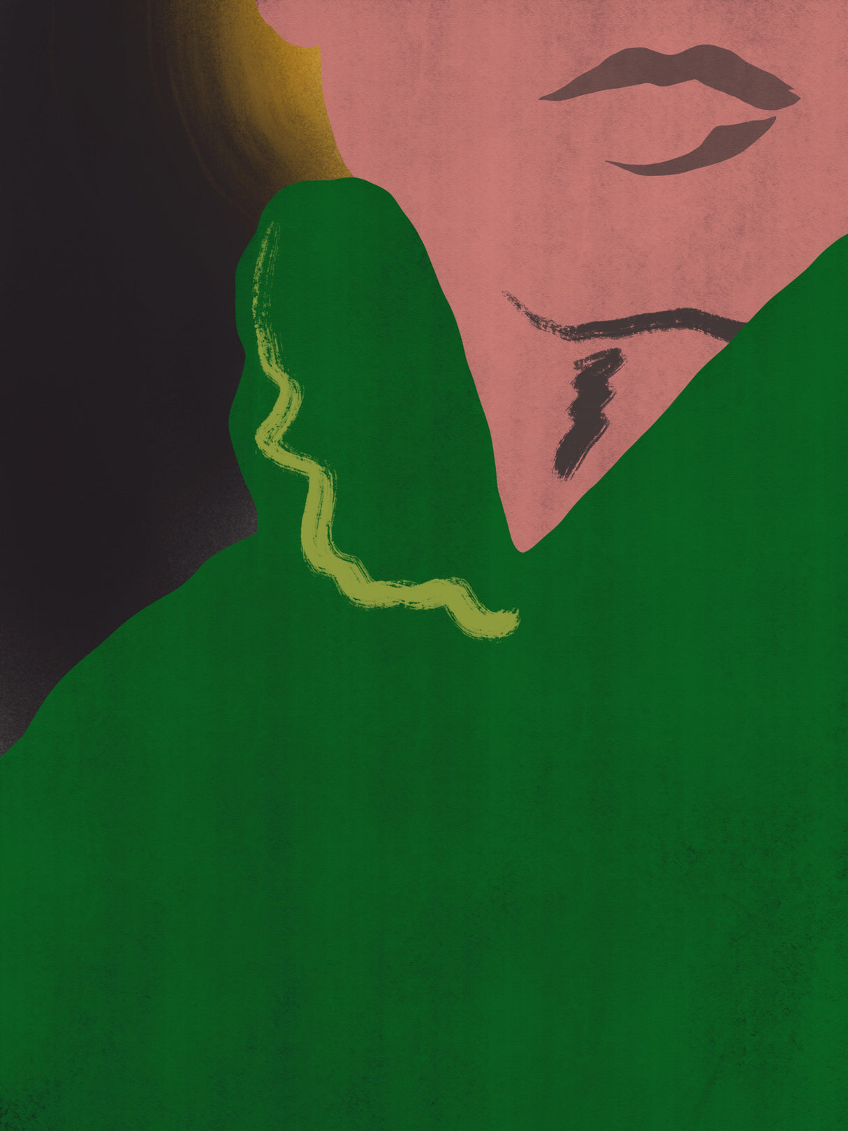 Portrait In Green Blouse Poster och Canvastavla