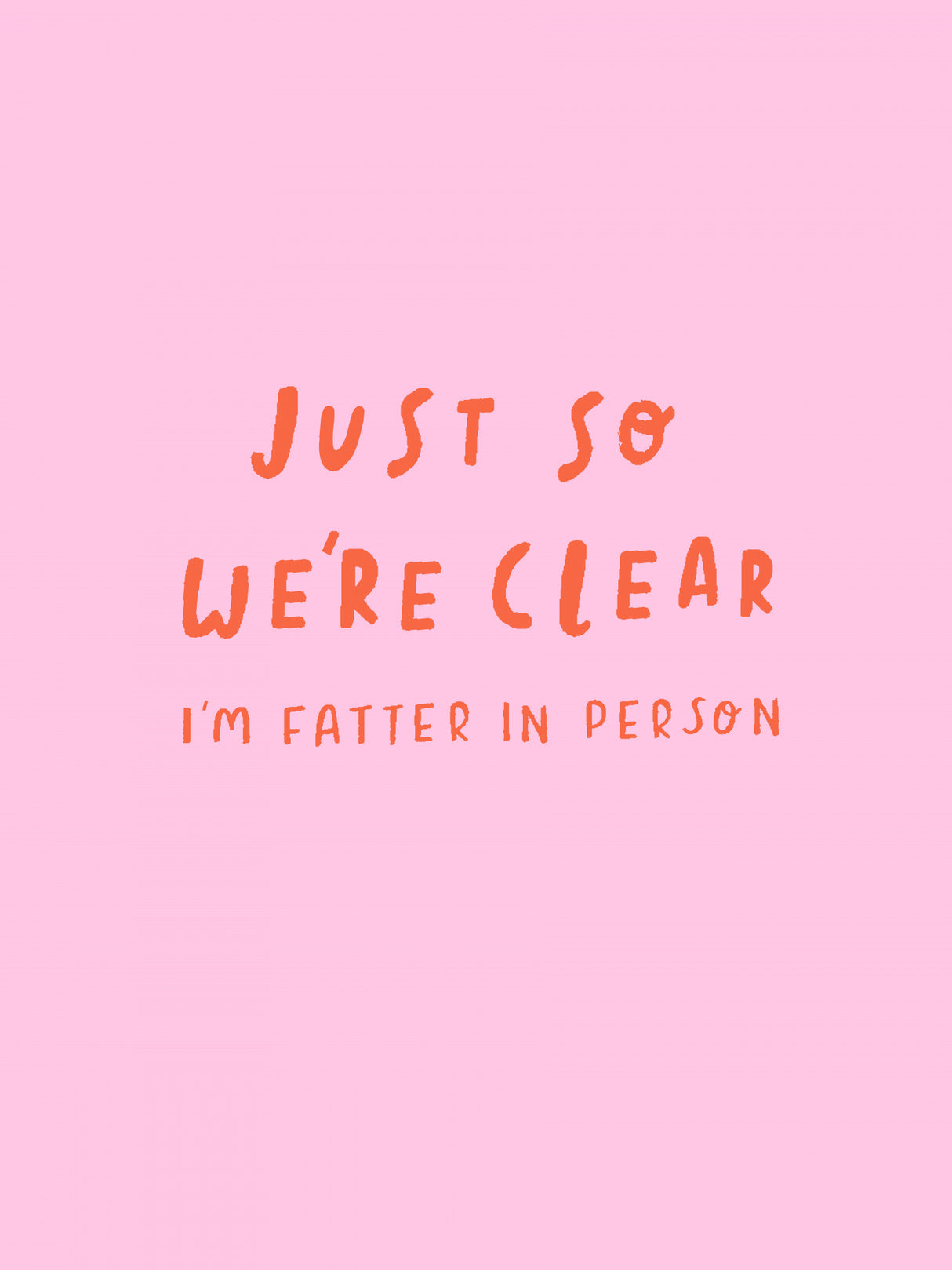 Just so We're Clear Poster och Canvastavla