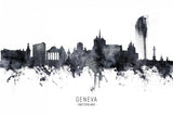 Geneva Switzerland Skyline Poster och Canvastavla