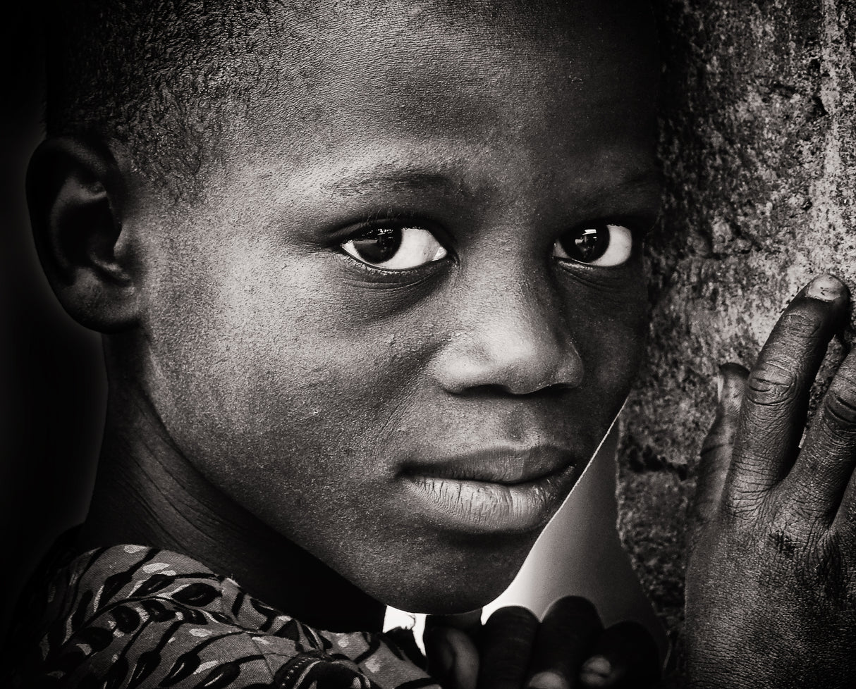 No words needed (Benin), b&amp;w version Poster och Canvastavla