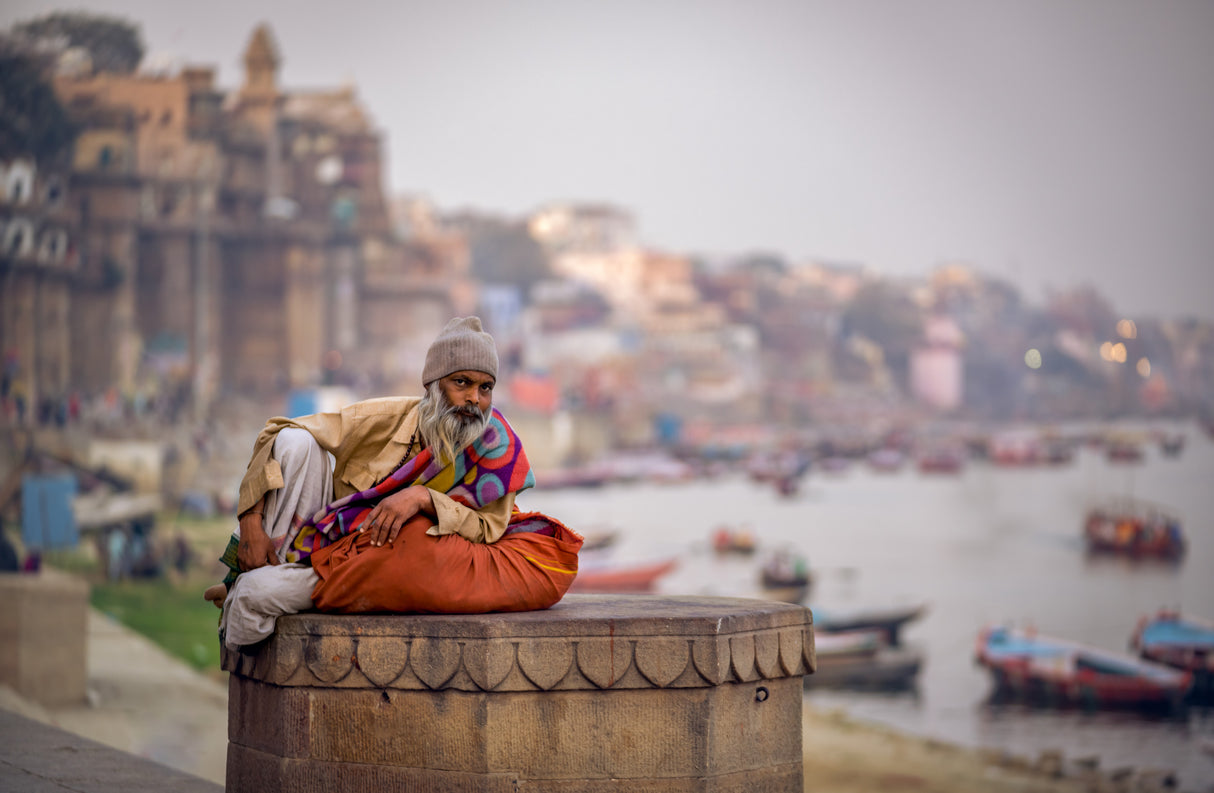 The Ghats of Varanasi Poster och Canvastavla