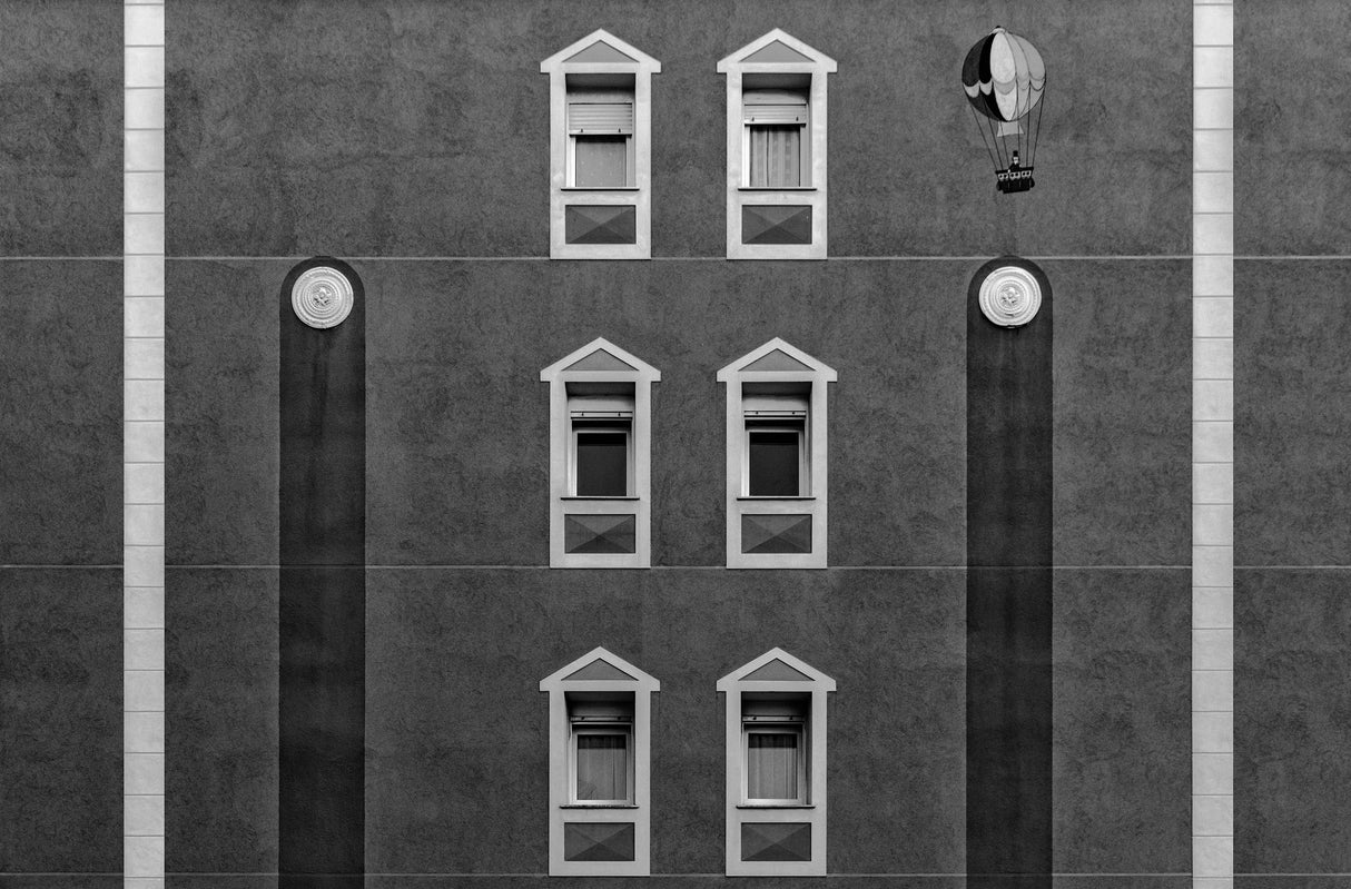 Original facade B&amp;W Poster och Canvastavla