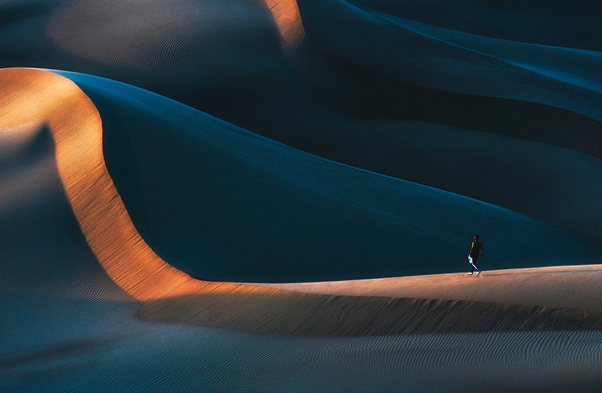 jogging in desert Poster och Canvastavla