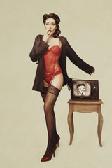 Pin Up Girl II Poster och Canvastavla