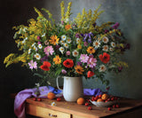 Still life with a bouquet of meadow flowers Poster och Canvastavla