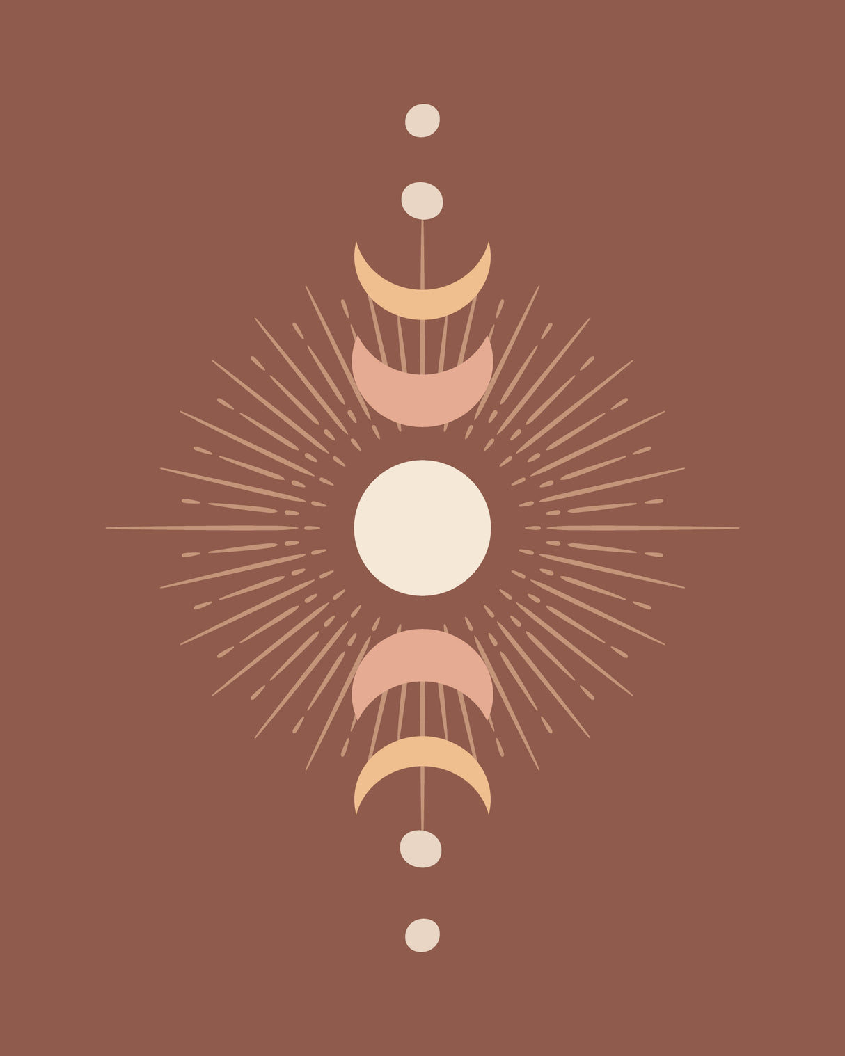 Moonphase No3 Poster och Canvastavla
