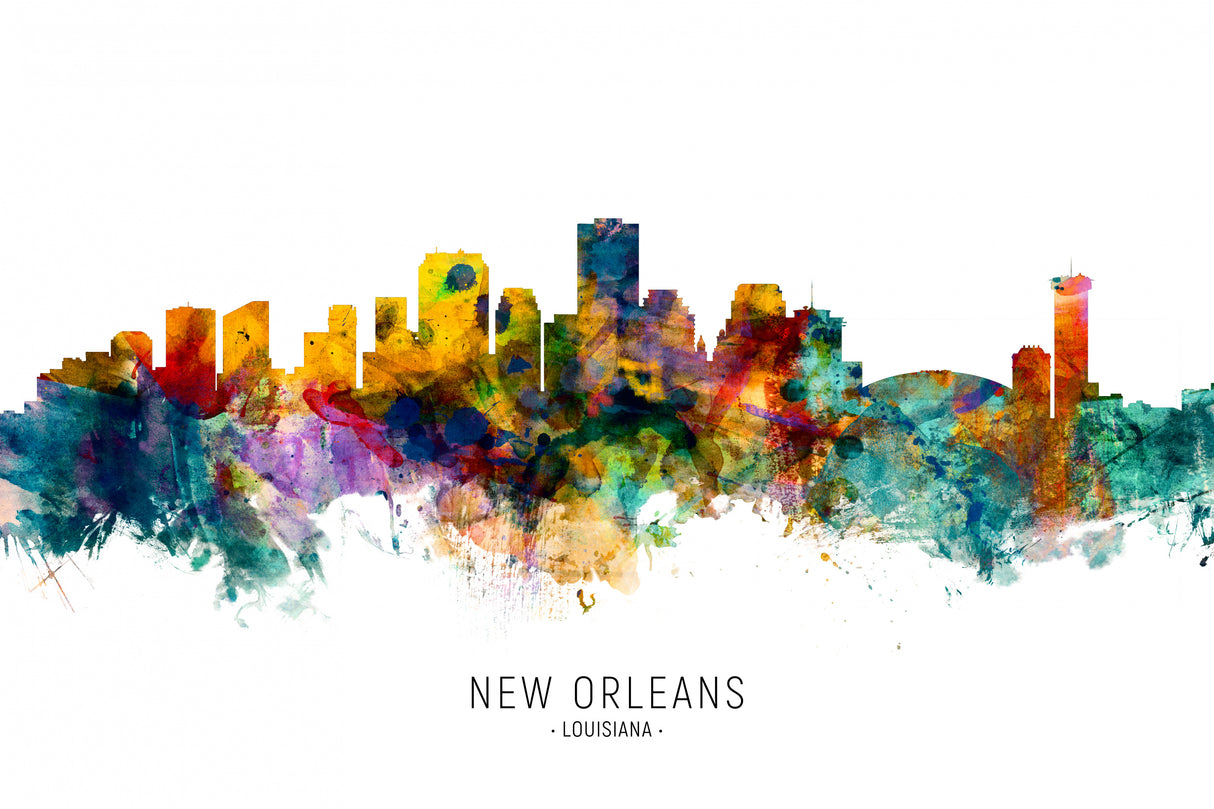 New Orleans Louisiana Skyline Poster och Canvastavla