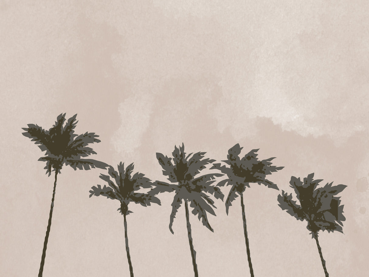 Windy Palm Trees Poster och Canvastavla