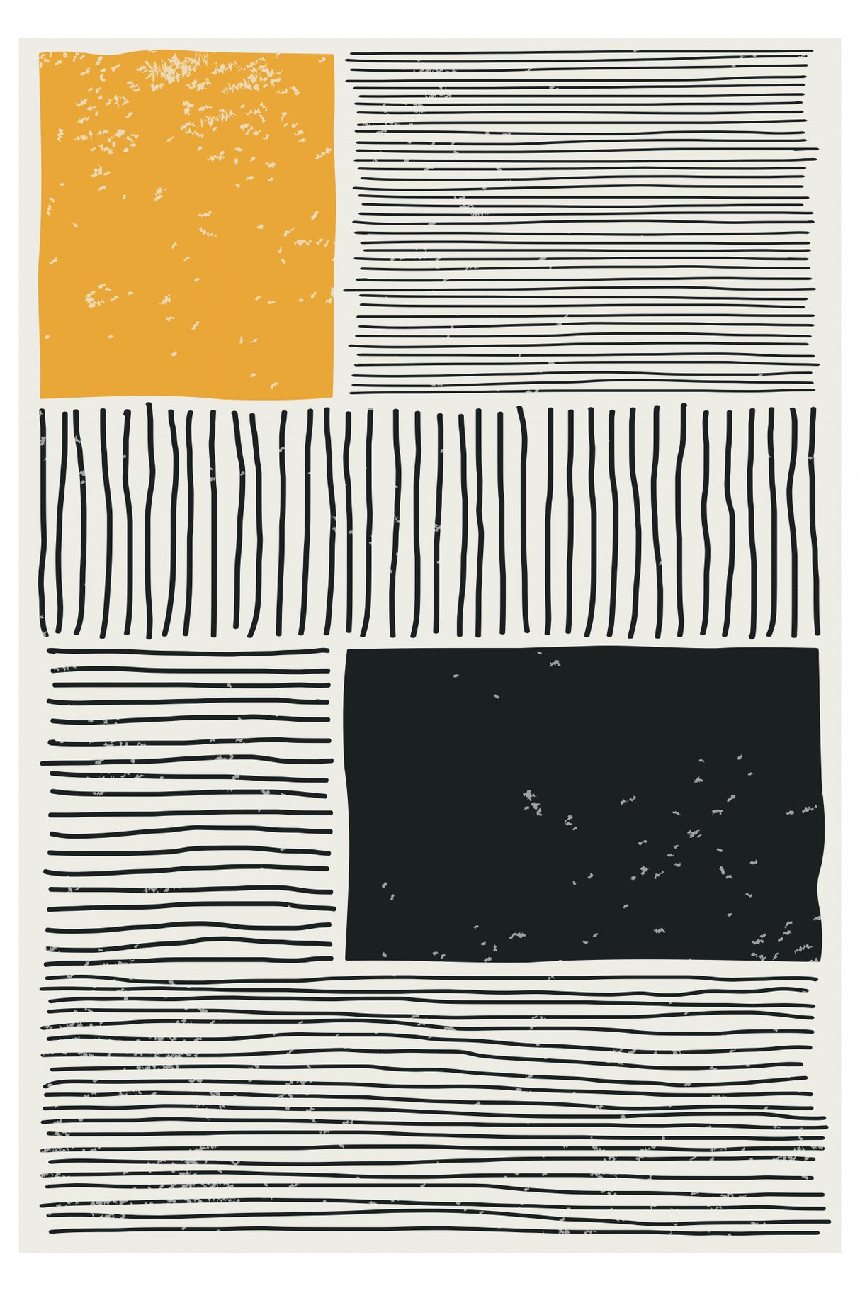 Black and Yellow #1 Poster och Canvastavla