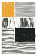 Black and Yellow #1 Poster och Canvastavla