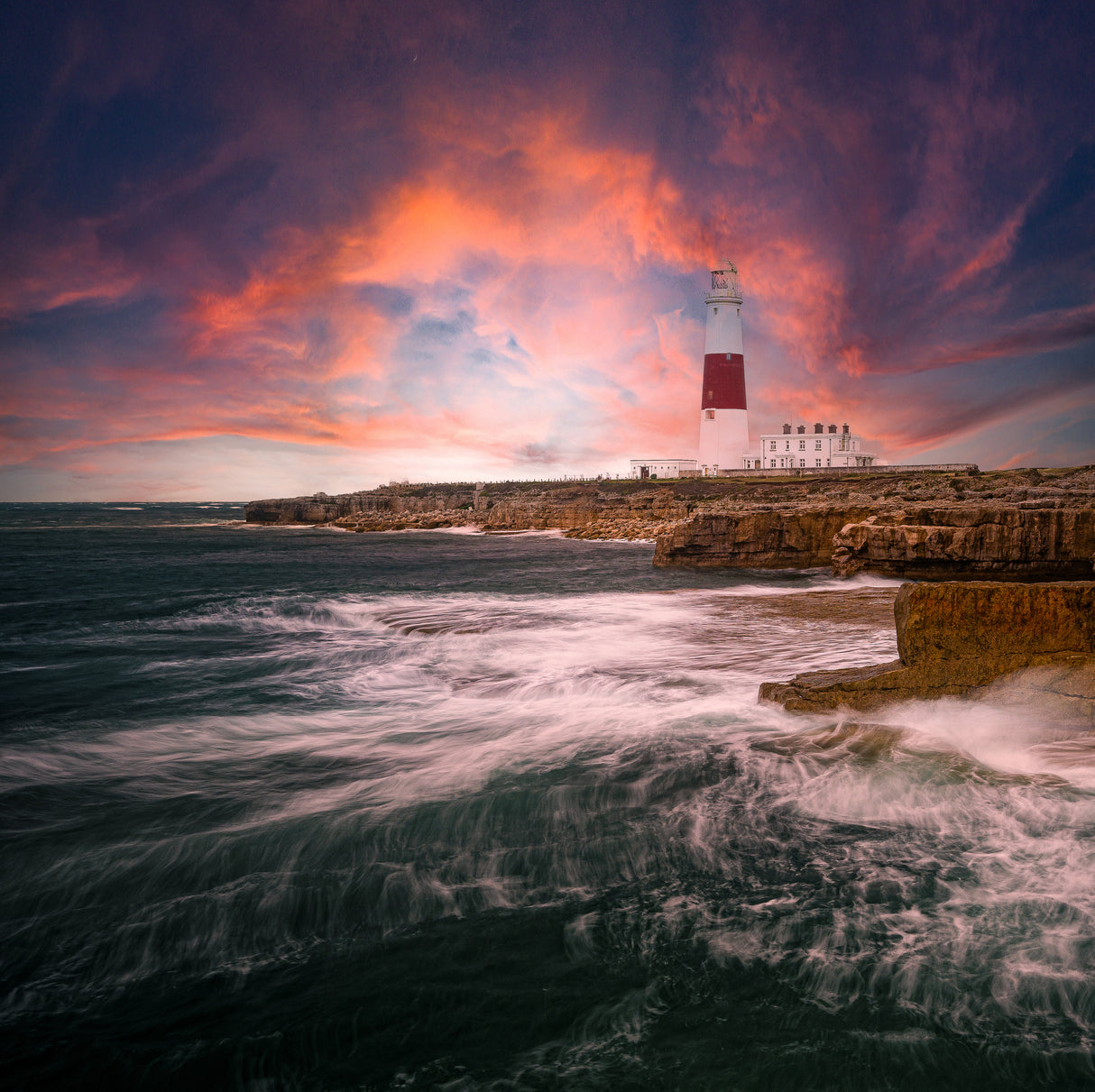 Portland Bill Lighthouse Poster och Canvastavla