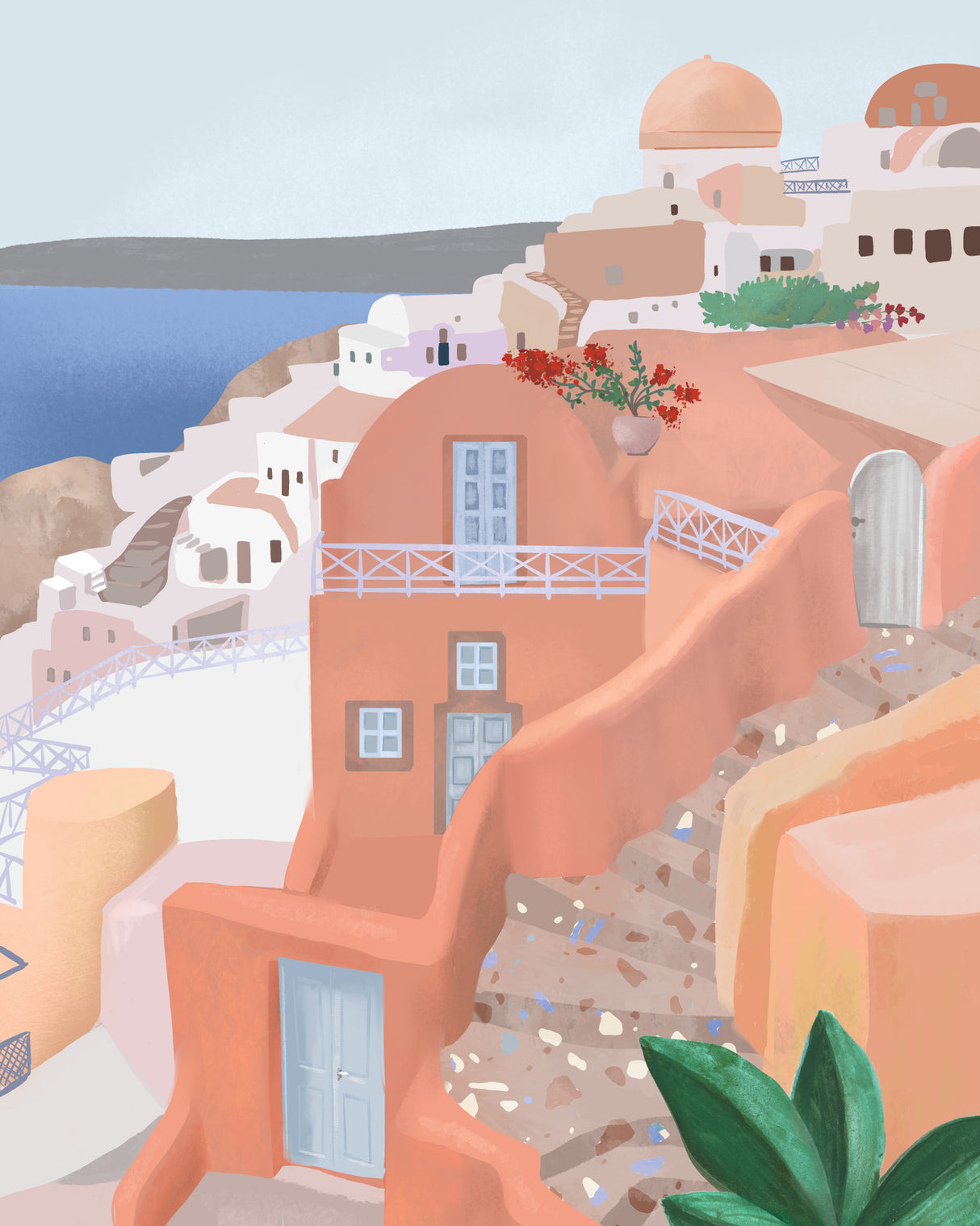 Santorini Poster och Canvastavla