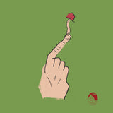Finger Mushroom Poster och Canvastavla