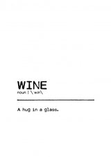 Quote Wine Hug Poster och Canvastavla