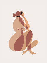 The Thinking Nude Poster och Canvastavla