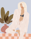 Too Lazy To Yoga Poster och Canvastavla