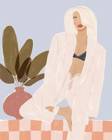 Too Lazy To Yoga Poster och Canvastavla