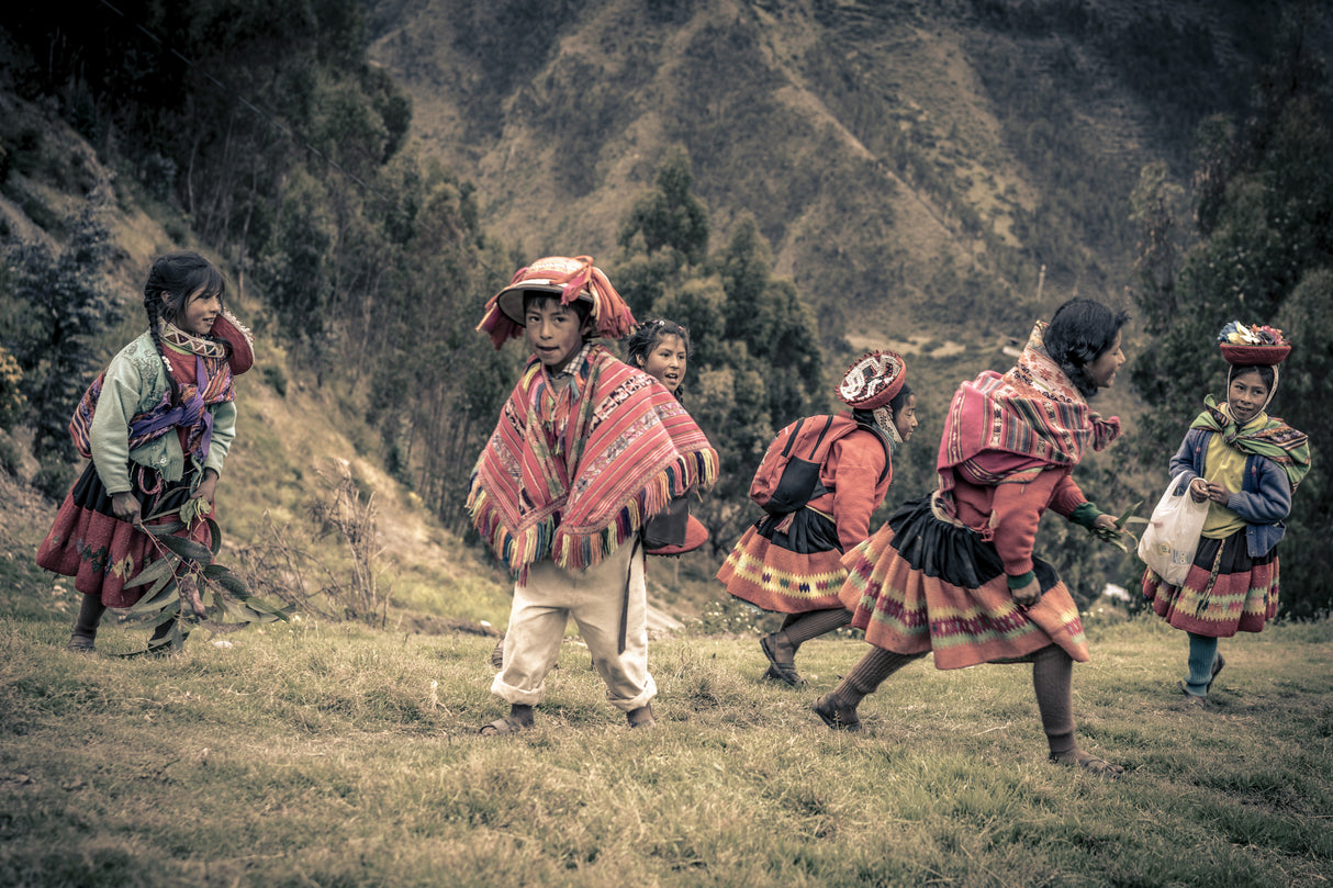 Andean kids Poster och Canvastavla