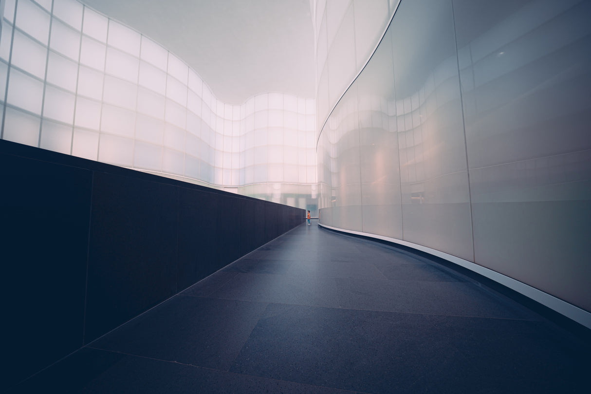 Lights and leading lines at Mudec Poster och Canvastavla