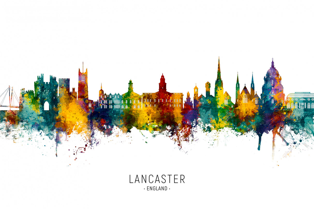 Lancaster England Skyline Poster och Canvastavla