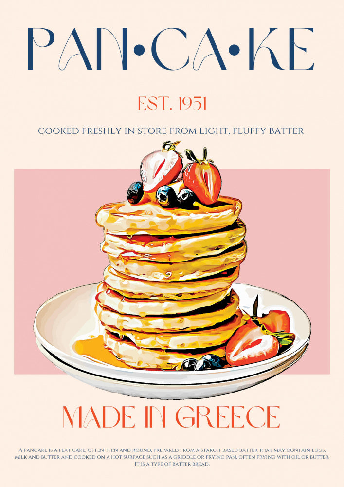 Pancake Poster 1 Kitchen poster eller kökstavla