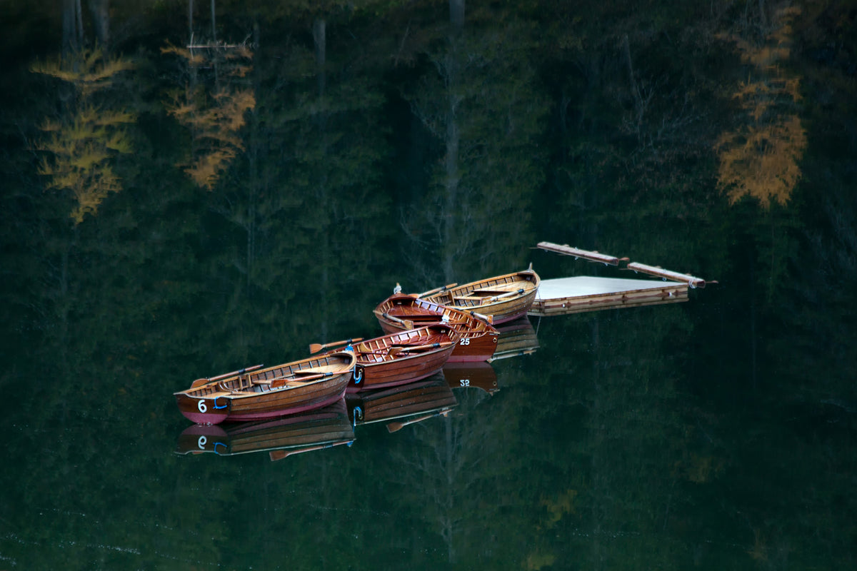 Reflection IV - Pragser Wildsee Poster och Canvastavla
