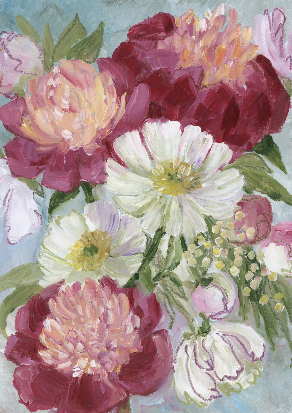 Eleanora painterly florals Poster och Canvastavla