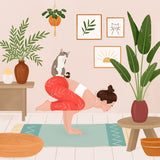 Cat Yoga Poster och Canvastavla