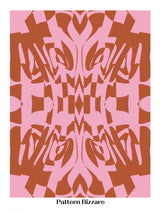 Pattern Bizarre In Warped Maroon Poster och Canvastavla