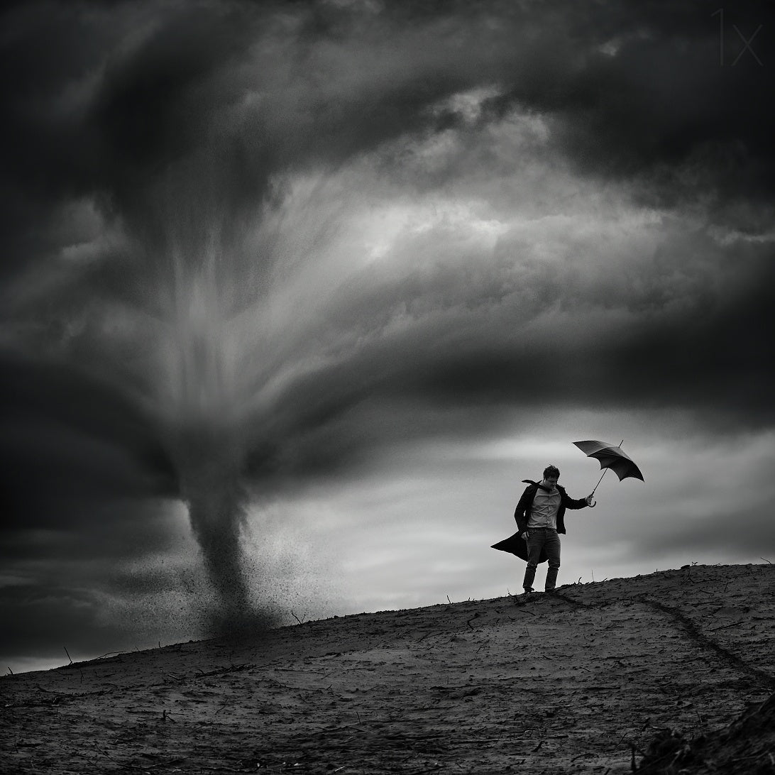 Man in the wind Poster och Canvastavla