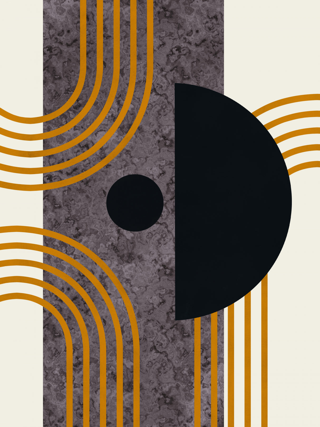 Marble Mid Century Composition Poster och Canvastavla