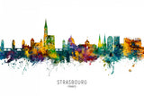 Strasbourg France Skyline Poster och Canvastavla
