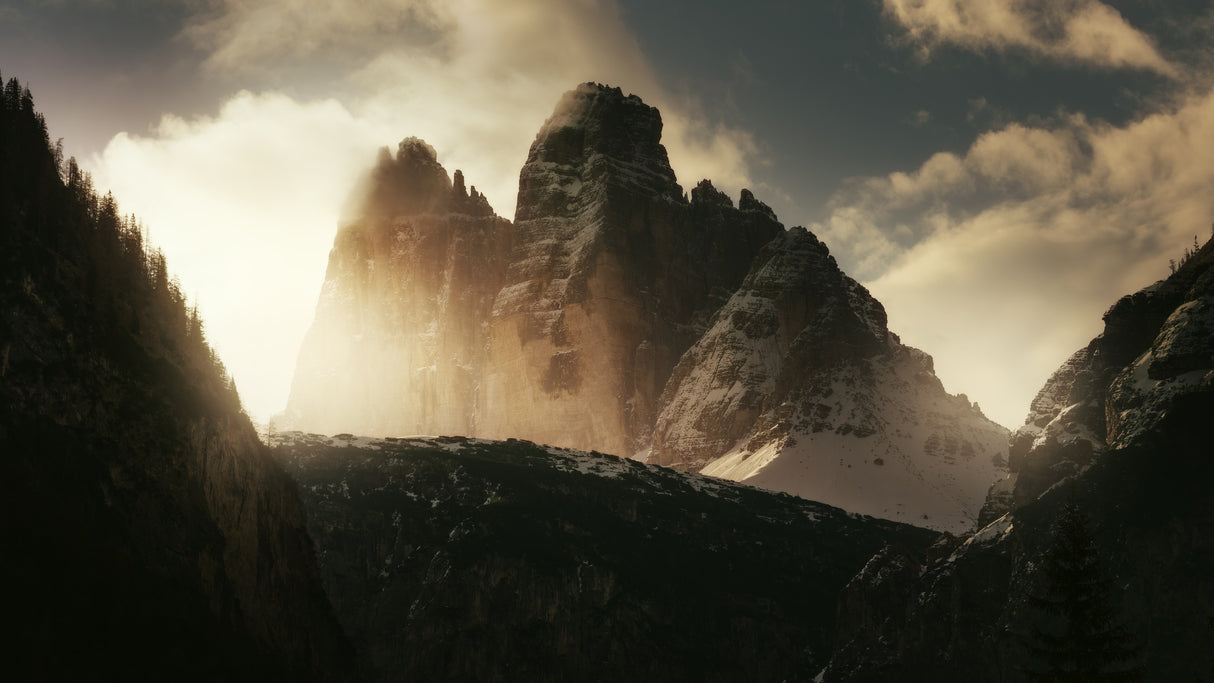 Tre Cime di luce. Poster och Canvastavla