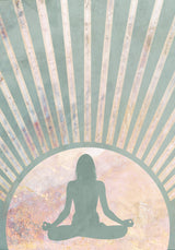 Yoga Boho Sun Rise Green 5 Poster och Canvastavla