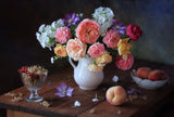 Still life with bouquet and berries Poster och Canvastavla