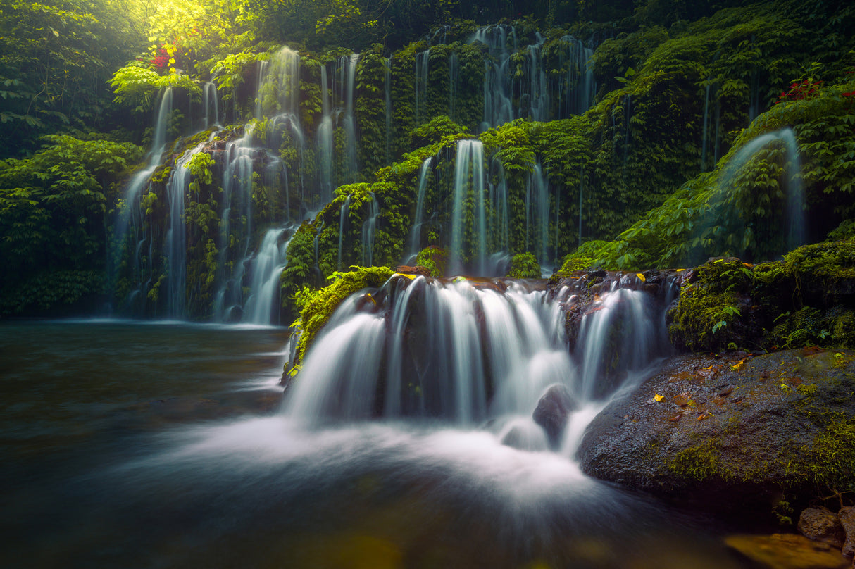 Banyu Wana Amartha Falls Poster och Canvastavla