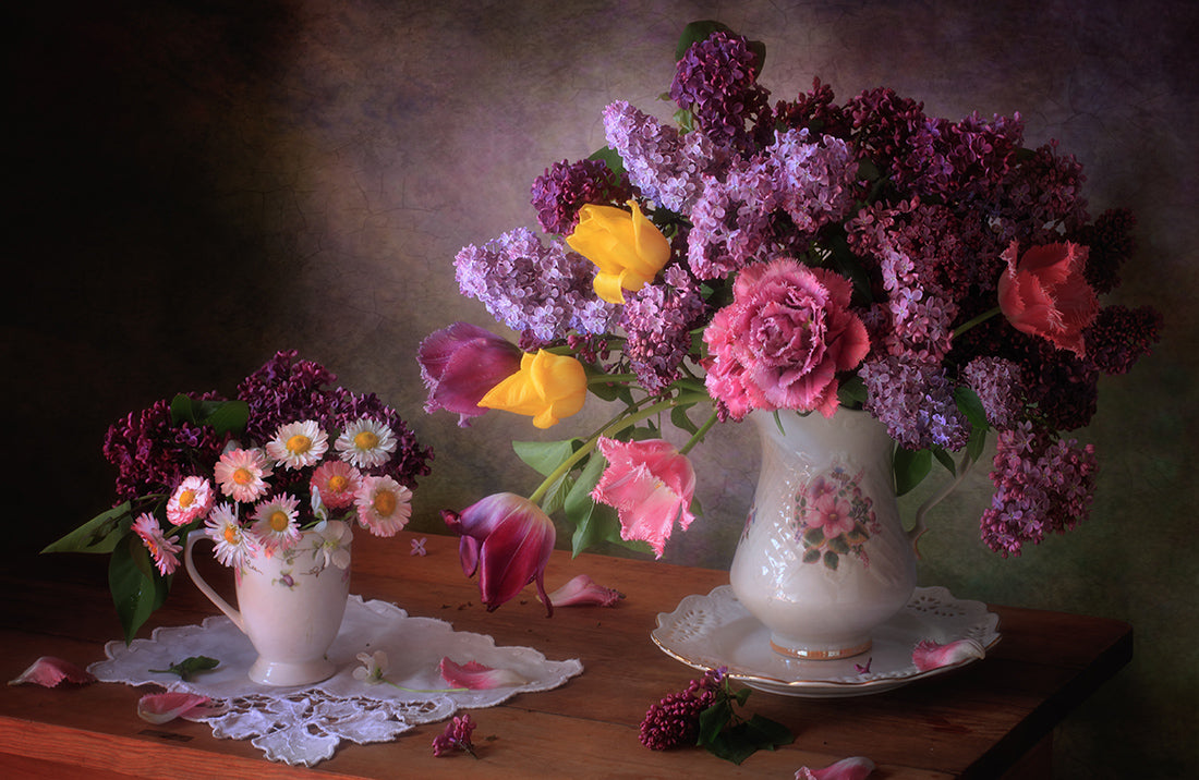 Still life with spring flowers Poster och Canvastavla