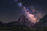 Mountain and Milky Way Poster och Canvastavla