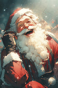 Laughing Santa Poster och Canvastavla