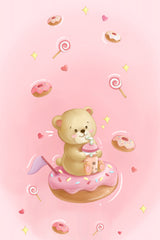 Teddy Bear and Donut cake Poster och Canvastavla