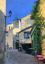 Old Town Oil Pinting Poster och Canvastavla