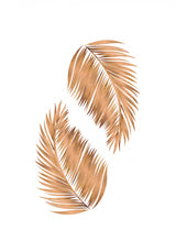 Golden palms white copper 2 Poster och Canvastavla