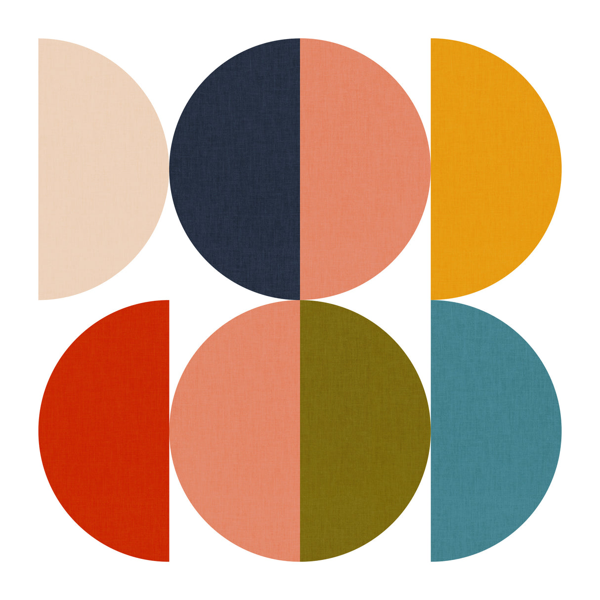 Mid Century Geometric Color Play 1 Poster och Canvastavla