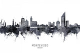 Montevideo Skyline Uruguay Poster och Canvastavla