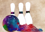Bowling Sport Art 1 Poster och Canvastavla